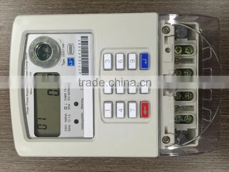 Single Phase STS keypad Smart Single Phase prepaid Electricity meter
