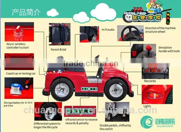 Driving School, popular indoor park amusement rides, playground rides, family game, kids electric car