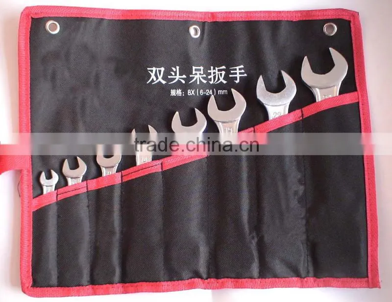 8*6-22 Carbon steel Double Open end spanner Set