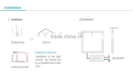 hot sales 36w 2x2 led panel