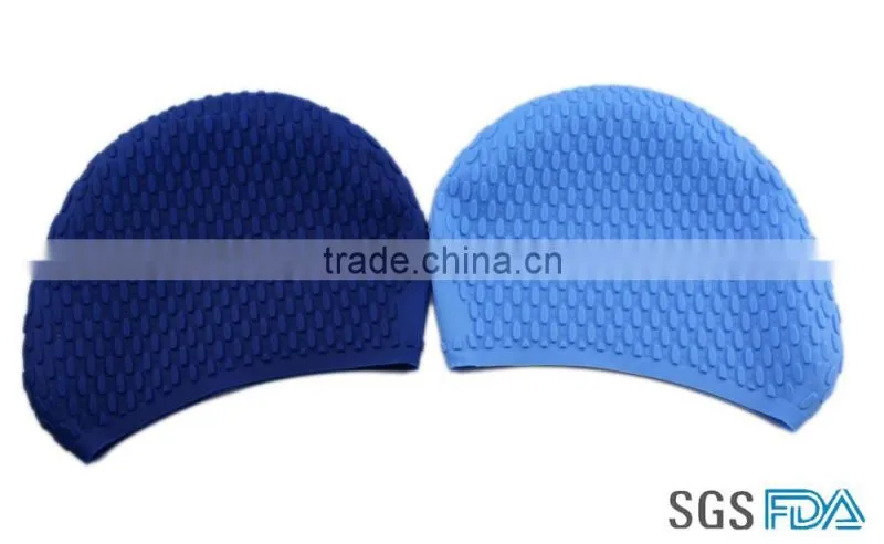 LOW MOQ Custom Silicone Swim Cap, Waterproof adult swimming cap