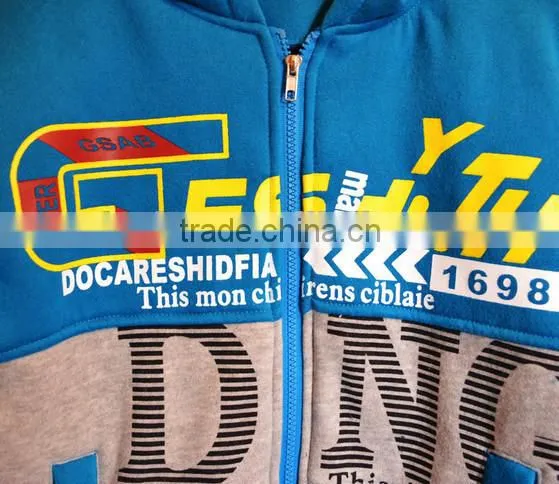 Kids zip hooded winter outwear sweatshirt