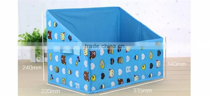 Hot sales promotional wholesale newest blue fabric storage boxes