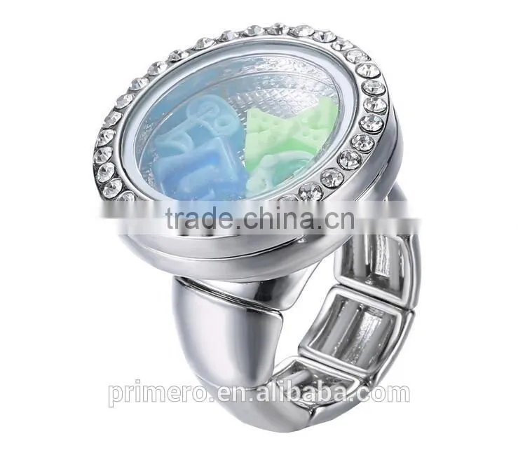 New Arrival Luminous Locket Ring Floating Memory Charm Jewelry