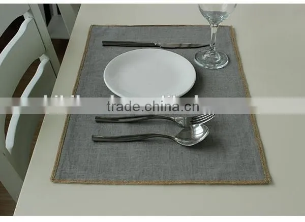 new design Elegance Handmade Solid Placemat Wholesale fabric placemat