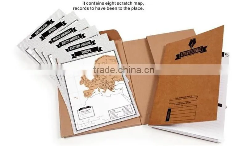 CT-595 The new travel journal map including eight tourism map paper TRAVELOGUE Tour player map