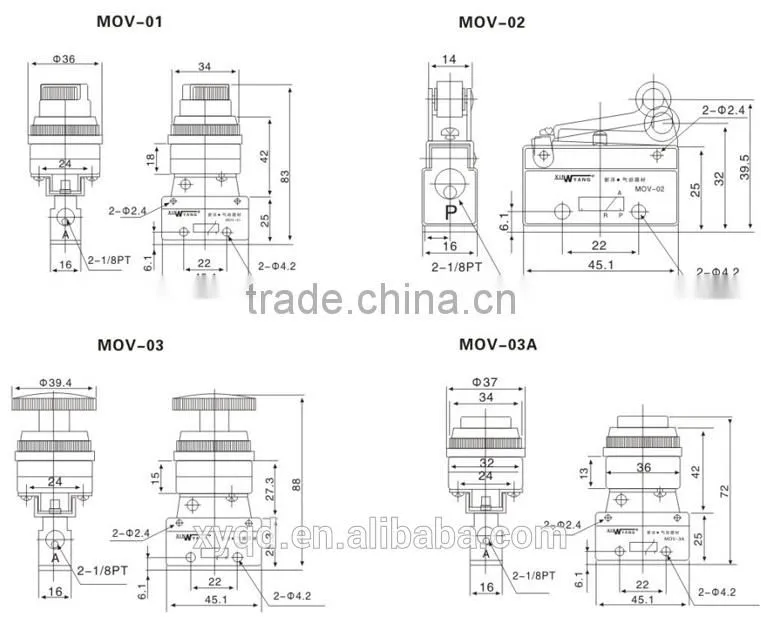 Factory price MOV-02 Pnuematic Control System Mechanical Valve