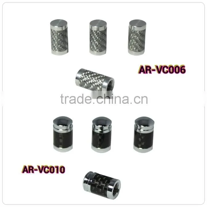 Carbon car tire air valve cap