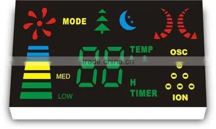 Lighting colors 5*7 LED dot matrix display