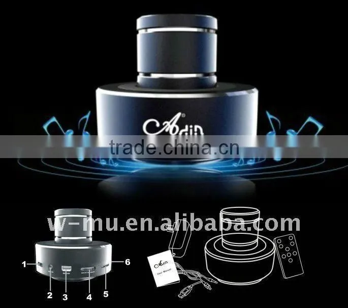 2013 New Products Adin 26w vibrating mini speaker with bluetooh function and rechargeable battery