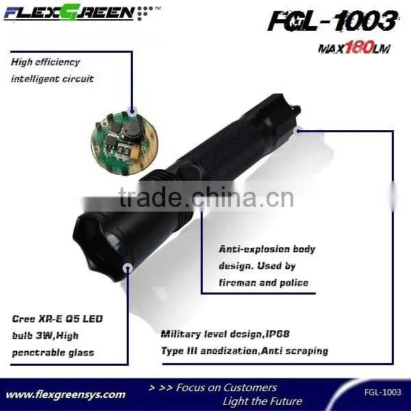 Q5 rechargeable explosion proof led flashlight