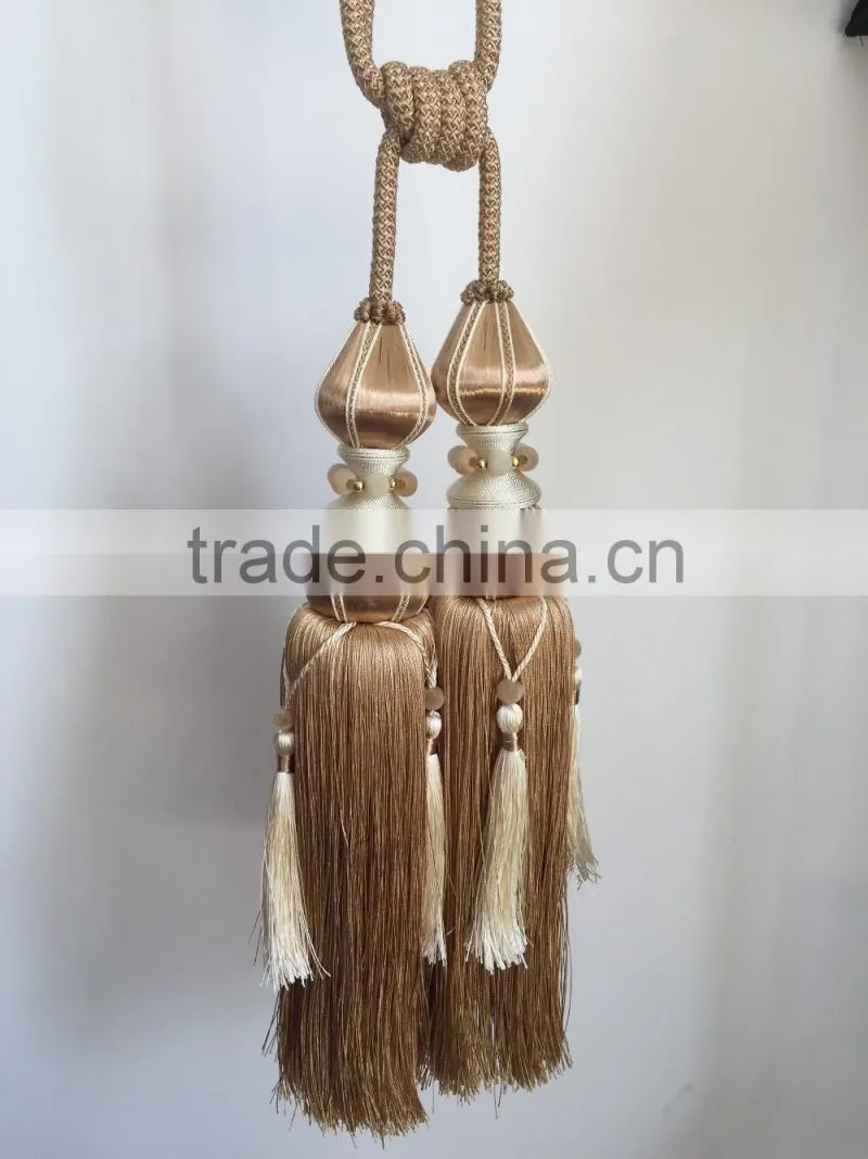 polyester tassel acrylic bead tassel decoration tassel for curtain