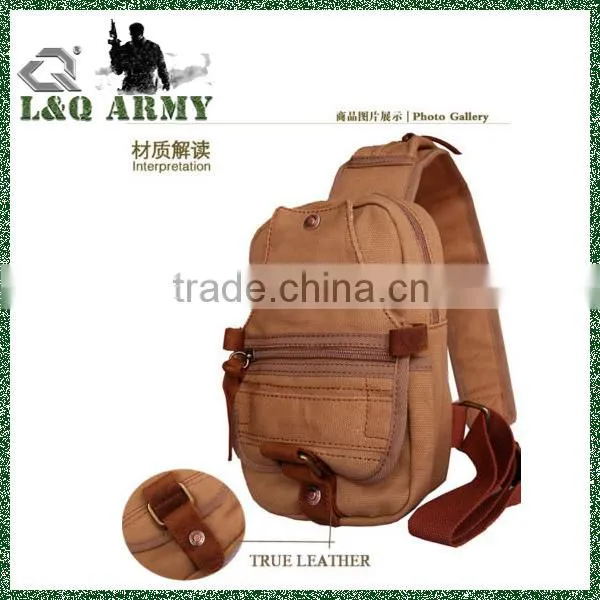 Men's Vintage Canvas Leather sling bag