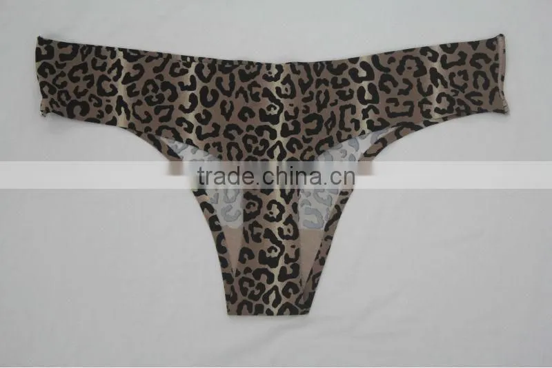 2014 Seamless Leopard Print Mature Womens Sexy Thong Panties