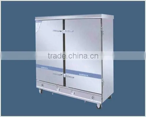 Stainless steel double door steam rice machine/steaming cars