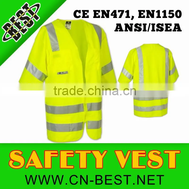 ANSI Yellow safety vest with pockets