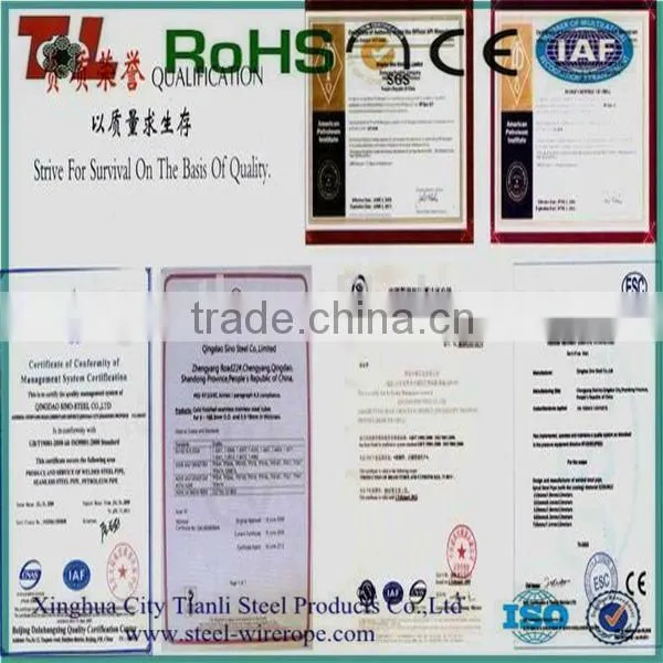 Factory supply 304 1x7 stainless steel wire rope