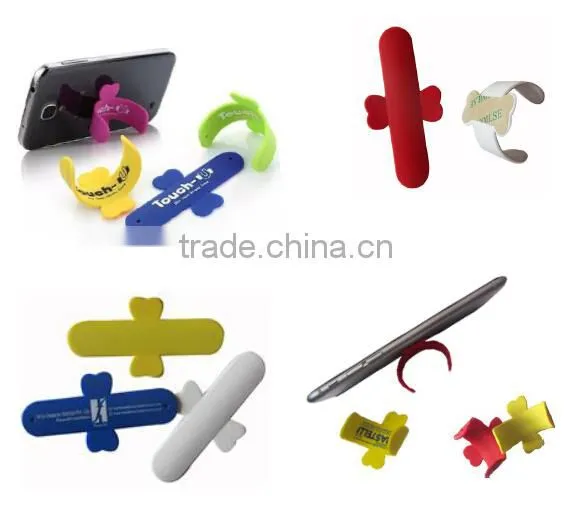 Custom Logo Promotional Gift Small Clip Silicone Smartphone Stand