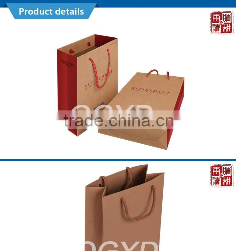 Chinese manufacturer custom reusable bag kraft bag carrier bags