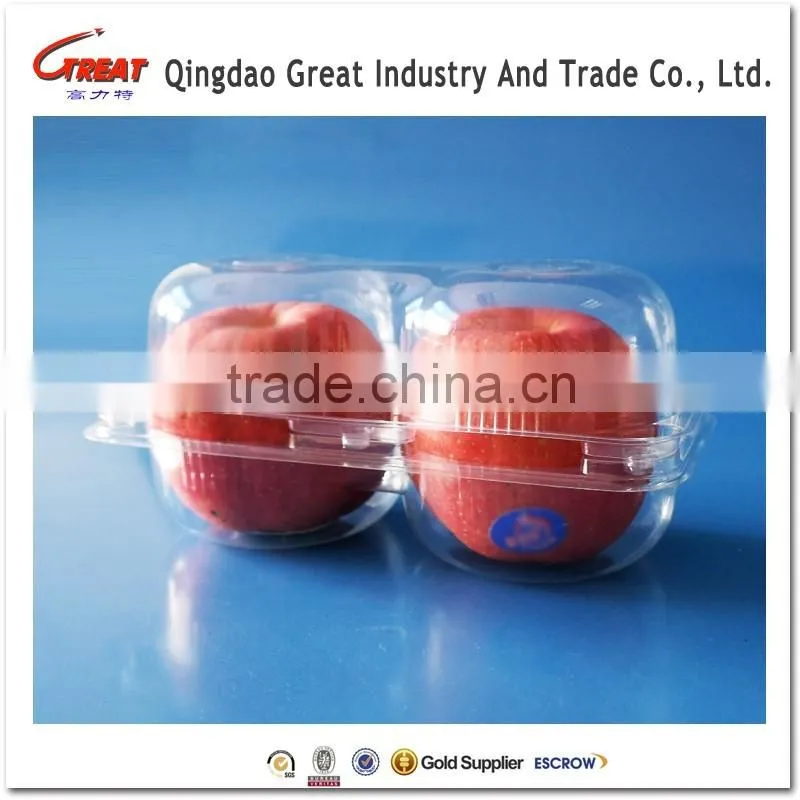 Pet Material Disposable Plastic Fruit Orange Apple Container