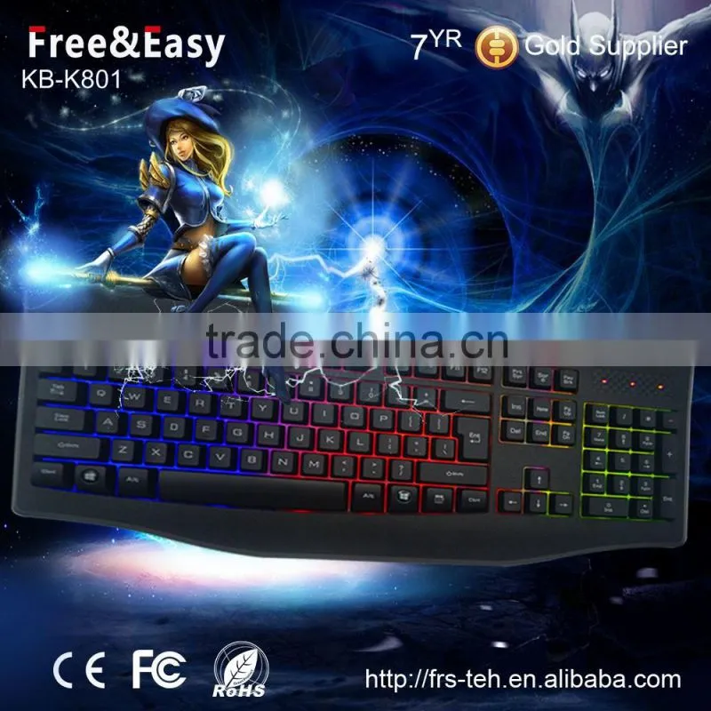 Multimedia led gaming wired keyboard