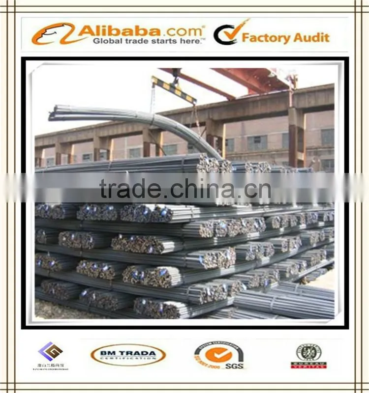 deformed steel bar, iron rods, construction steel rebar from tangshan factory price