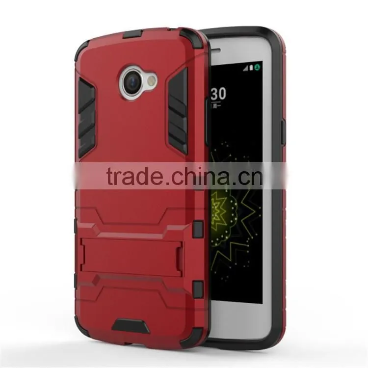 2 in 1 Kickstand Hybrid Armor Iron Man Cell Phone Case For LG K5