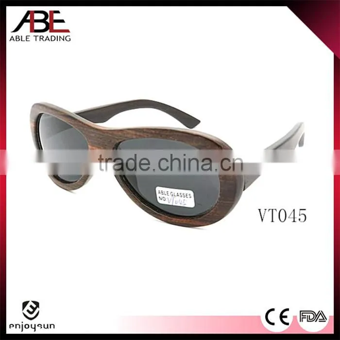 2016 classic style UV400 lens European design bamboo wooden polarized sunglasses FDA