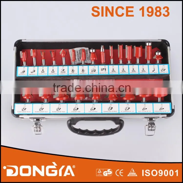 Professional Quality 1/4" Shank 24PCS Woodworking Router Tools Bit Set