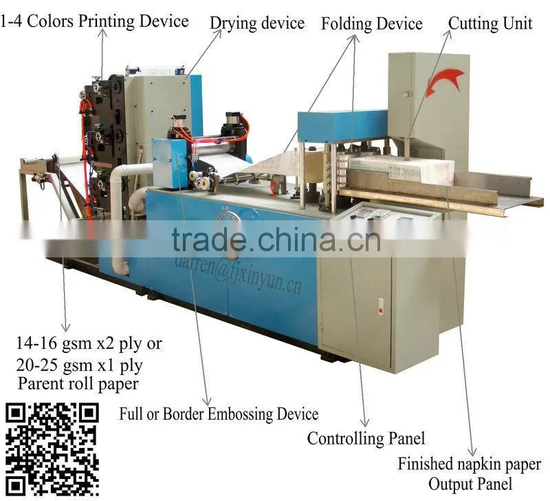 XY-OQ-7000A Full Automatic Paper Napkin Machine Price