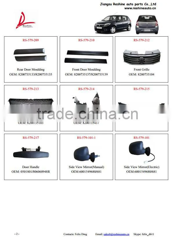 Renault Sandero/Logan.08 rear view mirror, electric mirror, 6001549680/6001549681