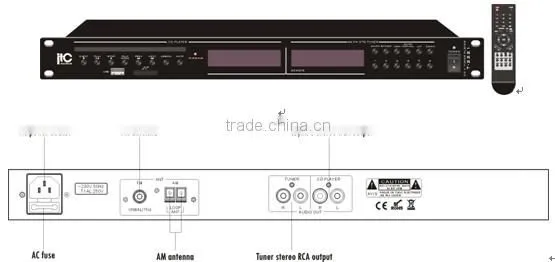 ITC T-2221 PA System CD MP3 Player with Radio
