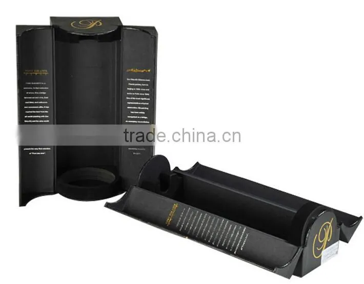 2015 hot sale high quality folding red wine box