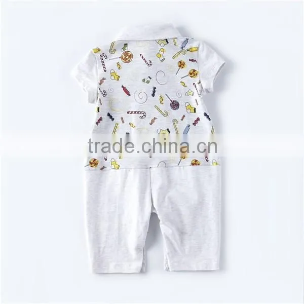 New arrival baby toddler clothing custom print baby unisex polo babygrow