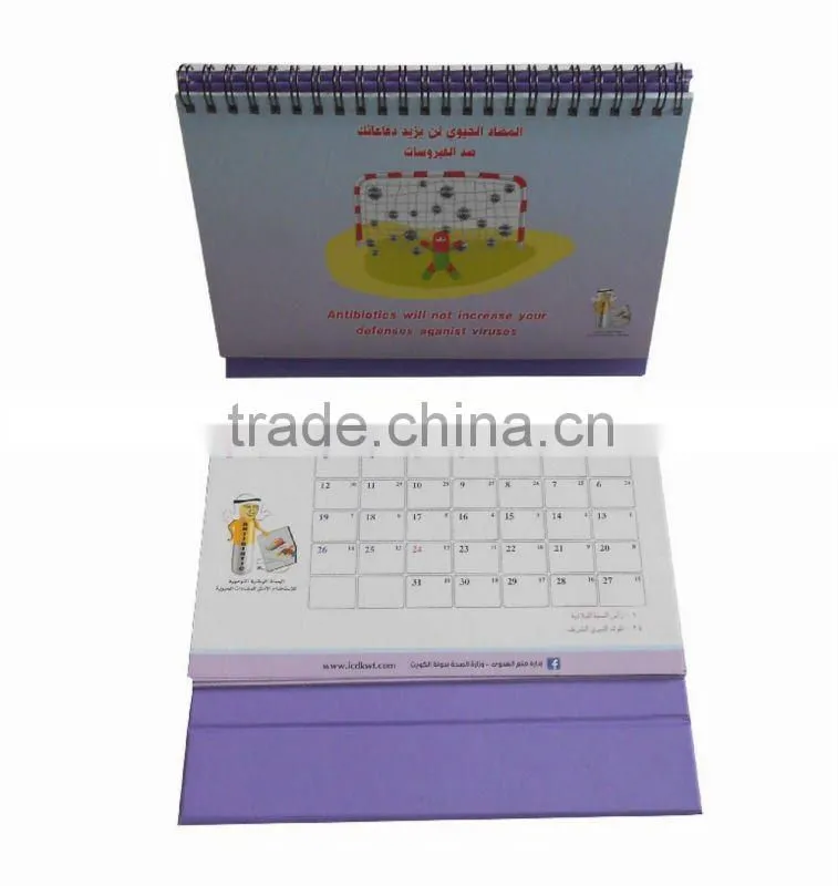 2014 spiral desk calendars / promotional calendars /table calendars