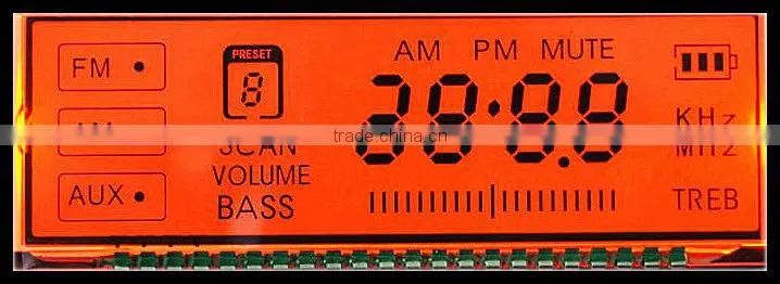 positive 8 segment monochrome AQI PM2.5 lcd display