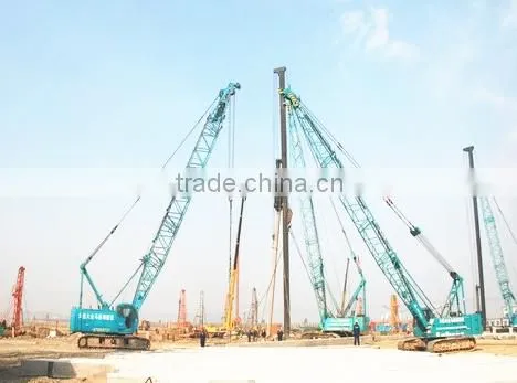 Juli brand crawler crane pile driver, vertical pile leads, diesel pile hammer with used crawler crane