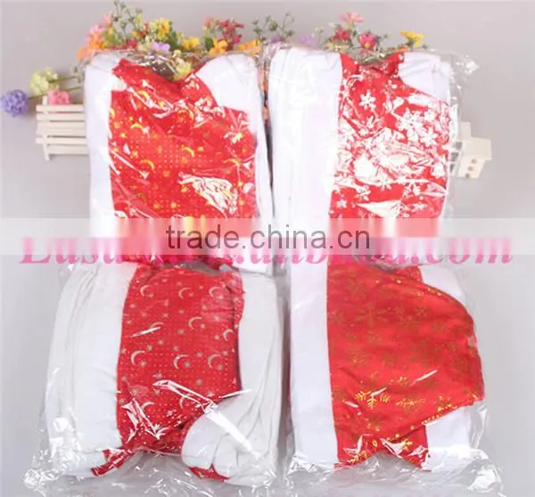 Factory direct sale snowflake plush christmas santa claus hat
