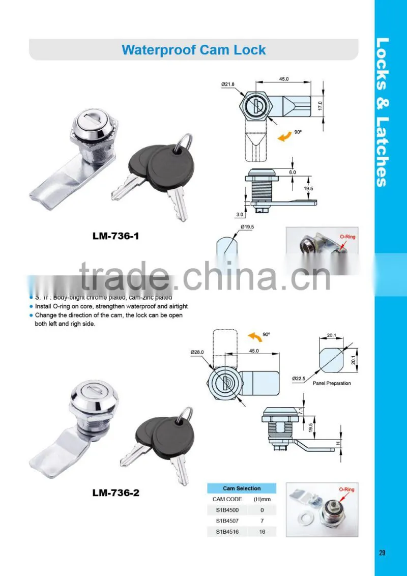 LM-736-2 electrical metal cabinet power distribution systems locker hook for panel lock