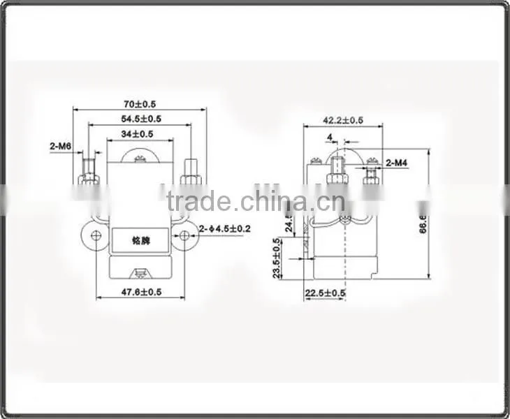 power DC contactor used for locomotives