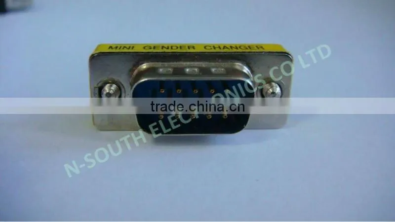 Factory direct 15 pin hd svga vga connector male to male m-m