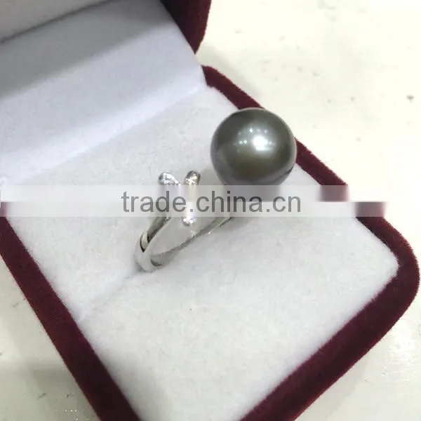 nature pearl price round sea pearl price small flower pearl ring real 925 silver ring