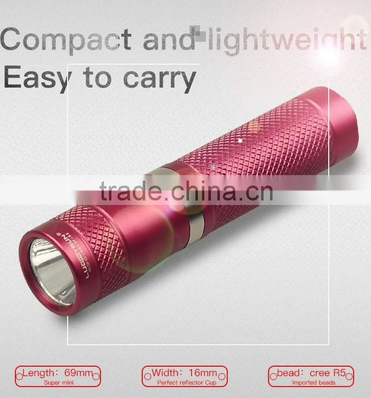 LuckySun Cool Blinking Gifts 200m long range 10440 AAA battery led Torch Lights mini flashlight