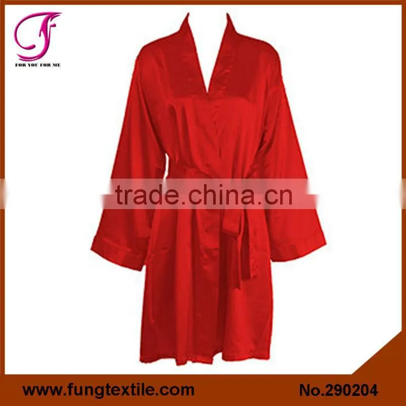 2902 Wedding Rhinestone Bride Robe silky satin bride bridesmaid robe gown