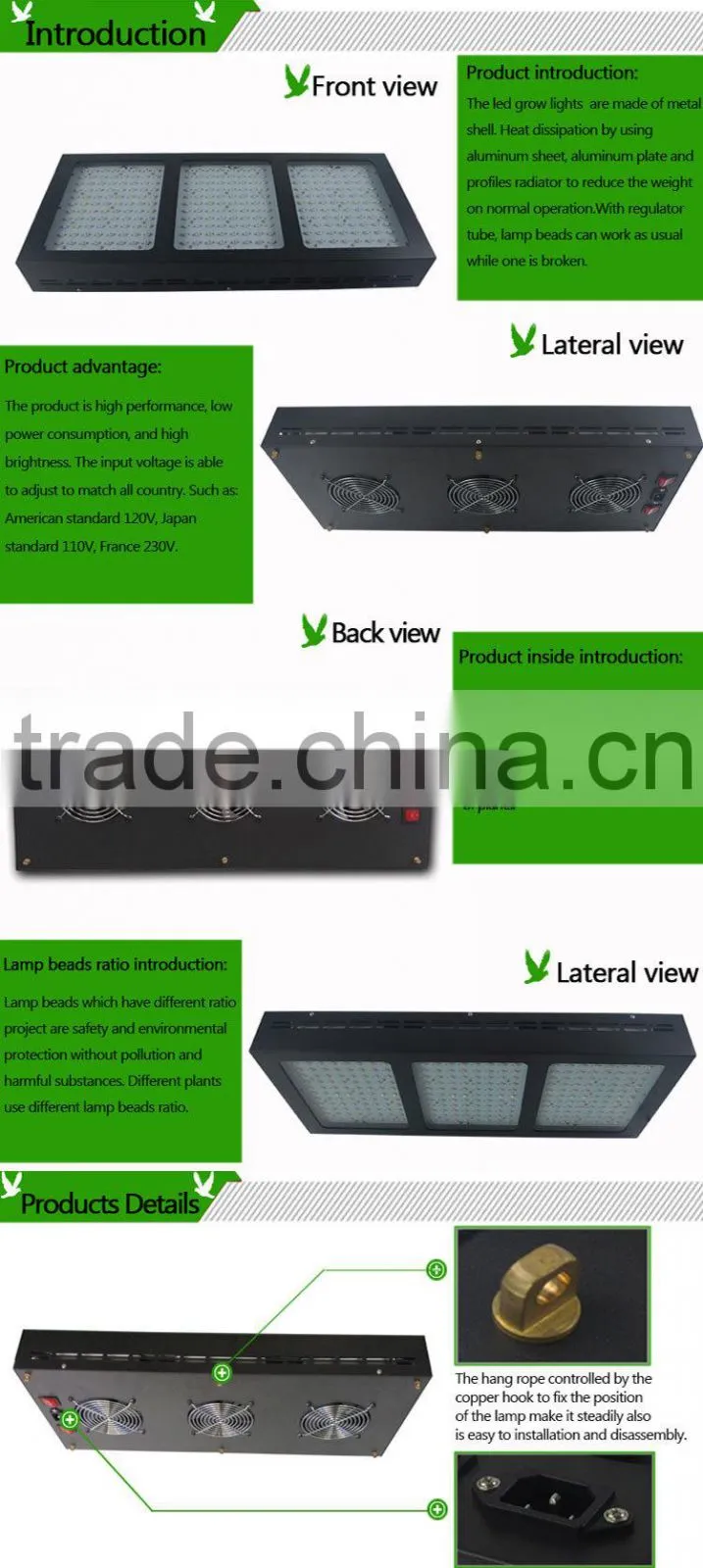 High Power LED Grow Lamps 320W-1600W LED Plant Grow Light