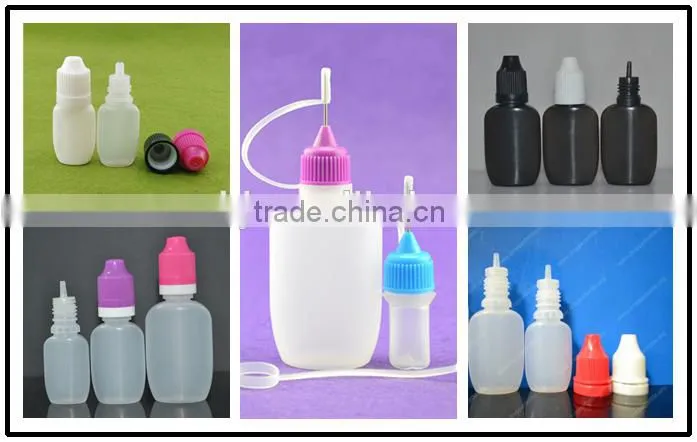 Hot sale new design 10ml 15ml 30ml flat pe bottle with child&tamper proof cap