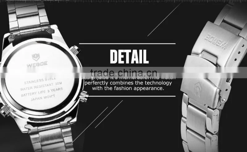 WEIDE Water Resistent Digital Quartz Movement LCD Watch Display