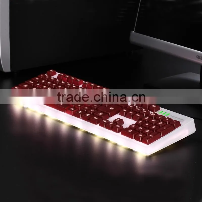 New Cool high keycaps Illuminated Ergonomic LED BackLight USB Wired Gaming Keyboard for Laptop,LED backlite gaming keyboard