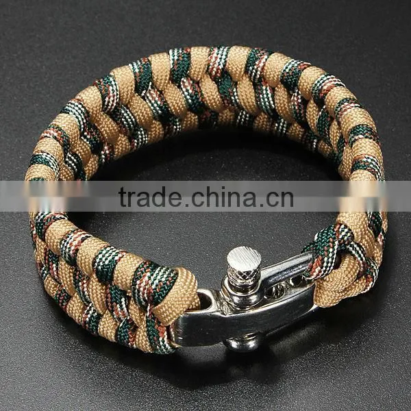 Metal ParaCord Survival Bracelet
