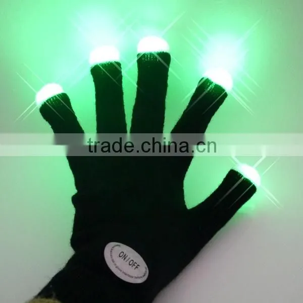 2016 fashion halloween led gloves,novelty light up white gloves